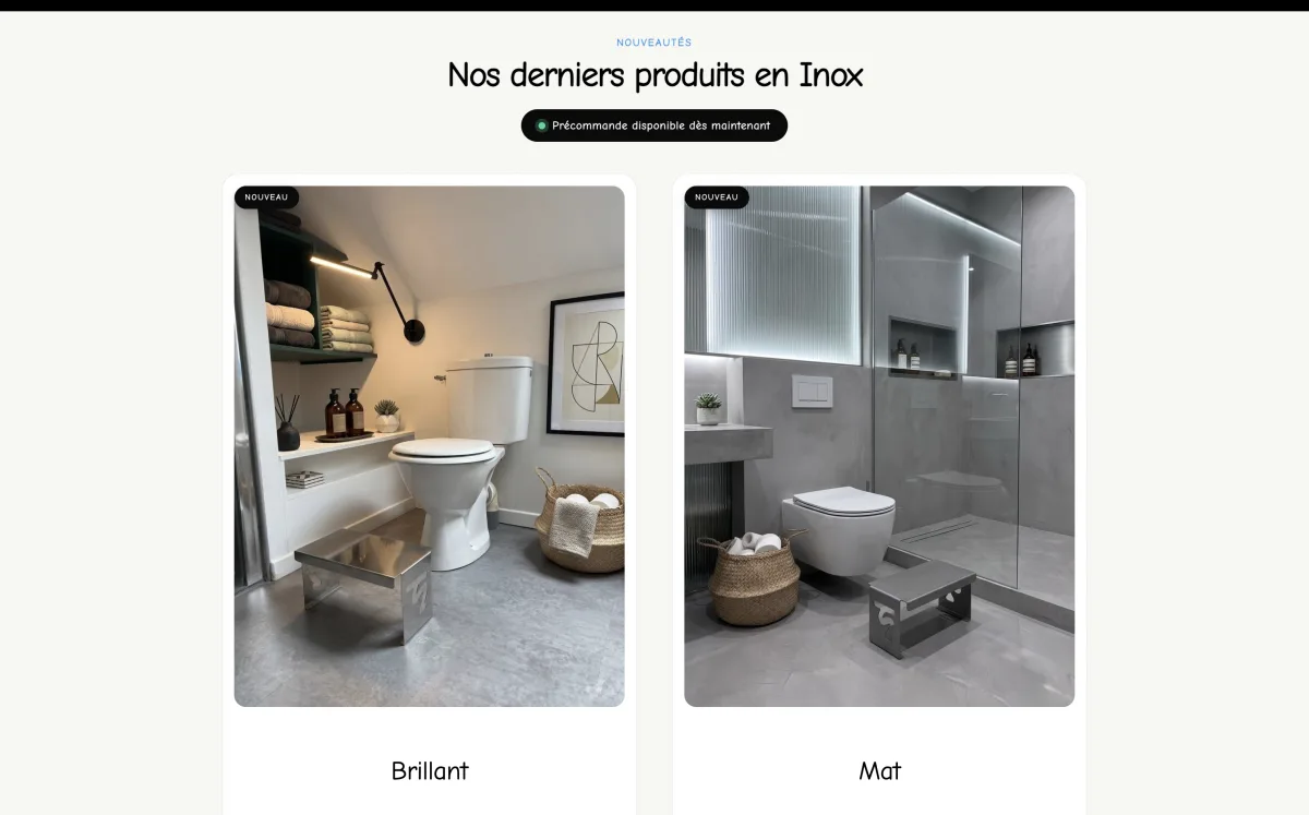 Site e-commerce Tabou-raie (marchepieds inox) réalisé par BSBM